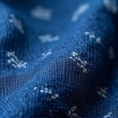 藍染の絣生地のテクスチャ